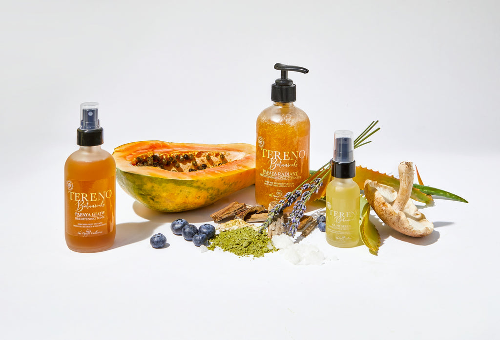 Night Routine with Papaya Collection – Natural Products for Skin - Tereno Botanicals