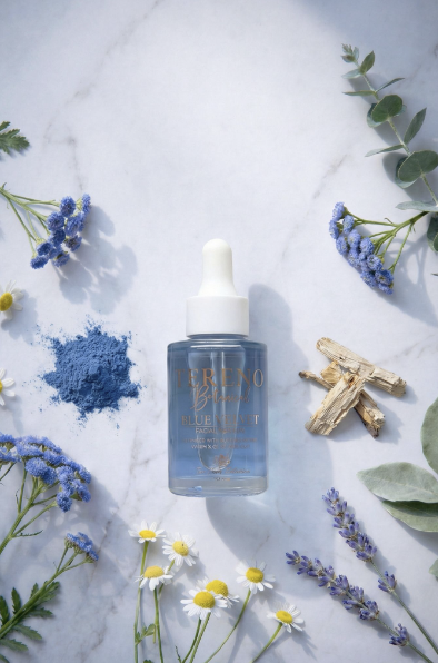 Blue Velvet Facial Oil: All Natural, Anti-inflammatory Moisturizing Oil - Tereno Botanicals