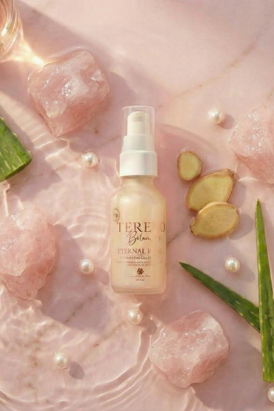 Eternal Rose Gel Serum, 1 oz Glass Jar: Anti-Aging, Antioxidant Serum With Vitamin C And Hyaluronic Acid - Tereno Botanicals