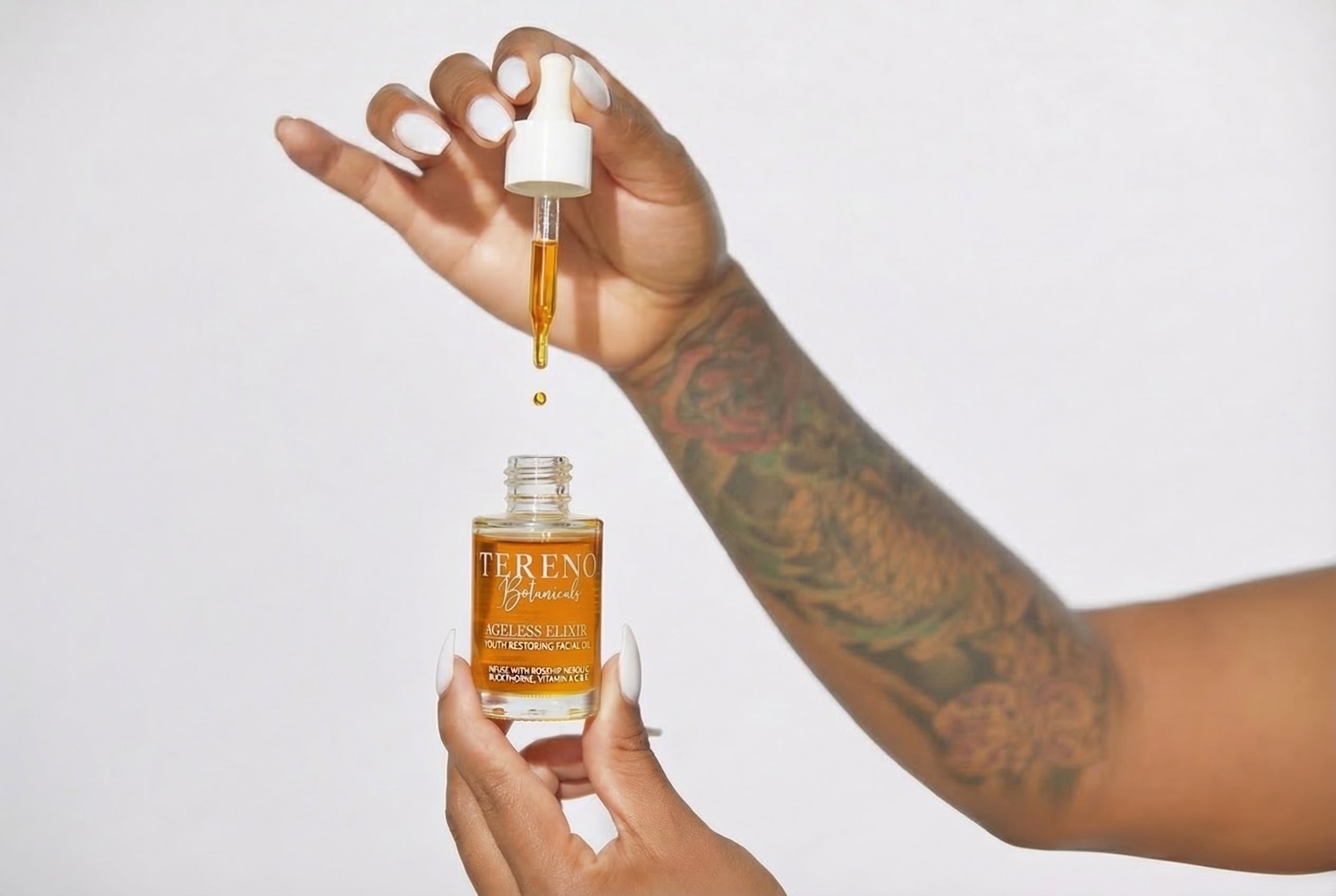 AGELESS ELIXIR Natural Facial Oil: Anti-Aging Facial Oil With Vitamin C And A - Tereno Botanicals