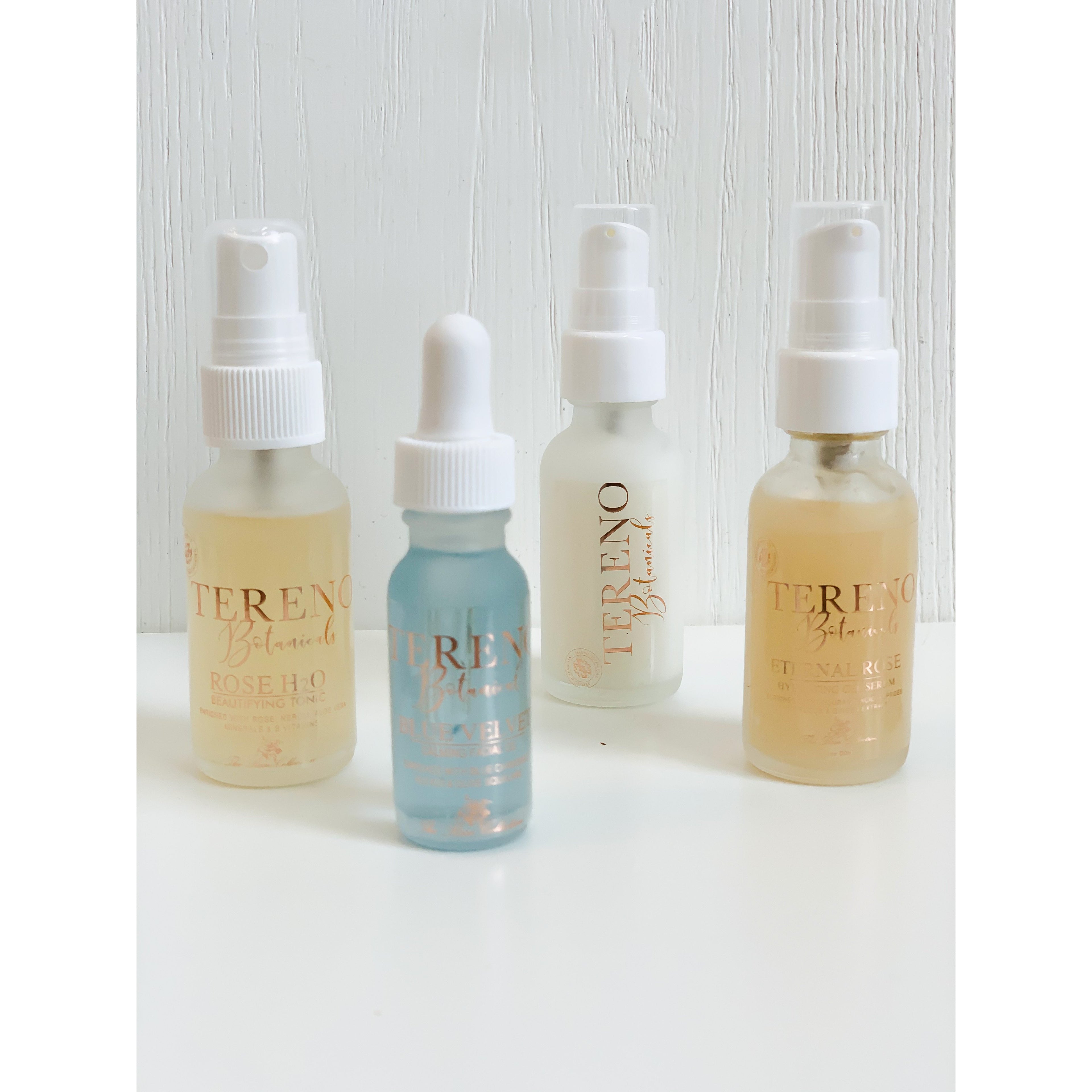 Mini Rose Facial Care Routine Set: Anti-Aging, Hydrating Skincare Set Suitable For All Skin Types Including Eczema Prone Skin - Tereno Botanicals