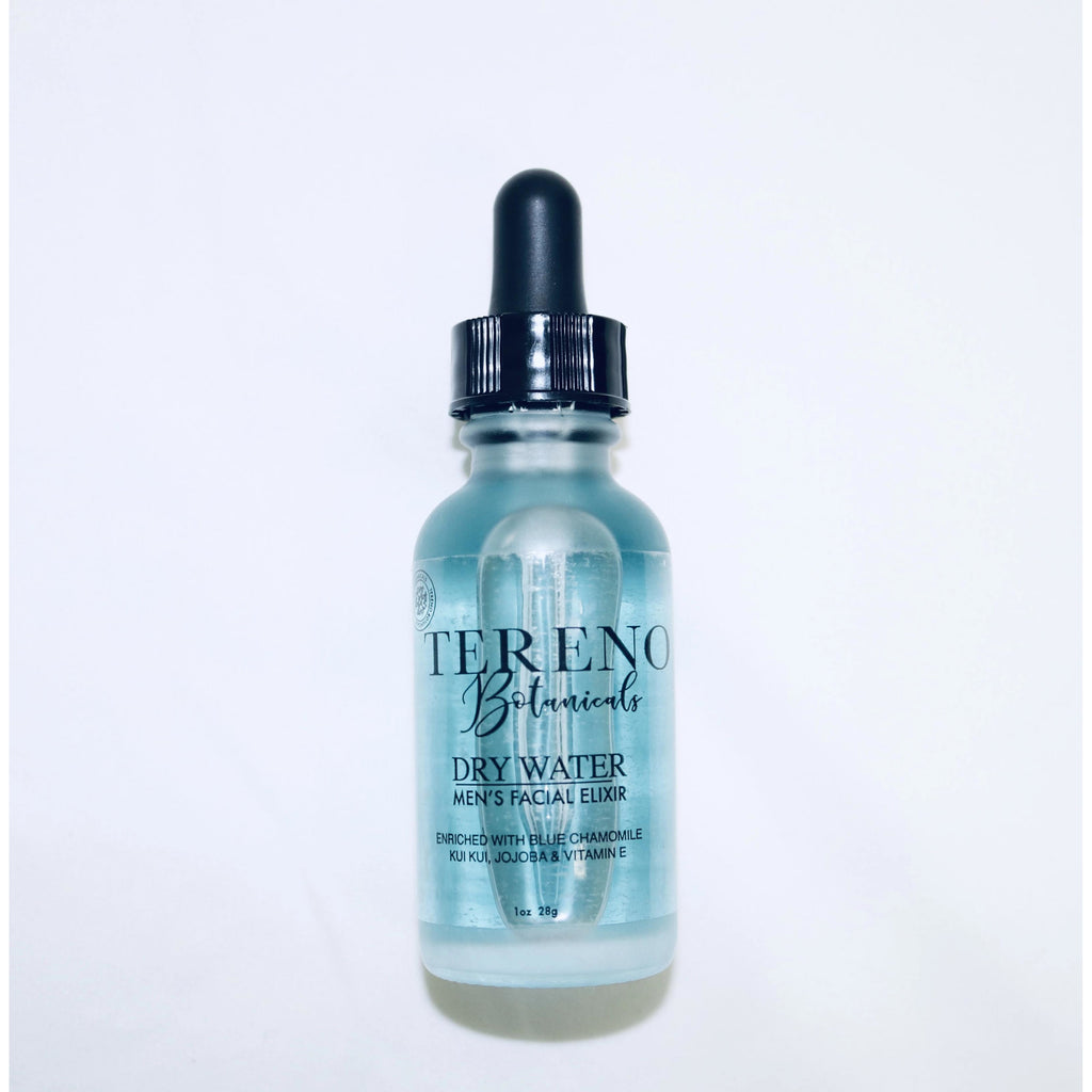 Dry Water Men's Elixir, 1 oz Jar: Light Weight, Anti-Bacterial And Anti-Inflammatory Men's Facial Oil. - Tereno Botanicals